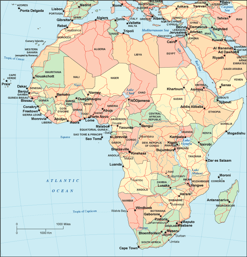 Map of Africa 