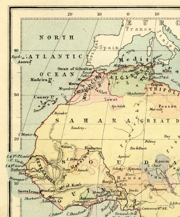 northwest africa map