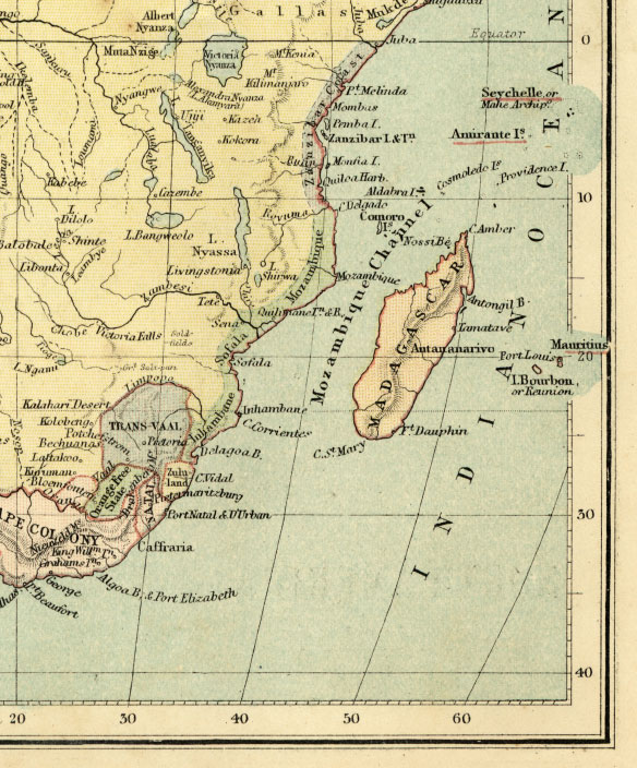 southeast africa map